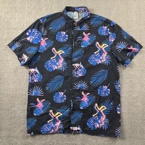Dutch Bros Coffee Shirt Adult Medium Button Up Short Sleeve Casual Men's